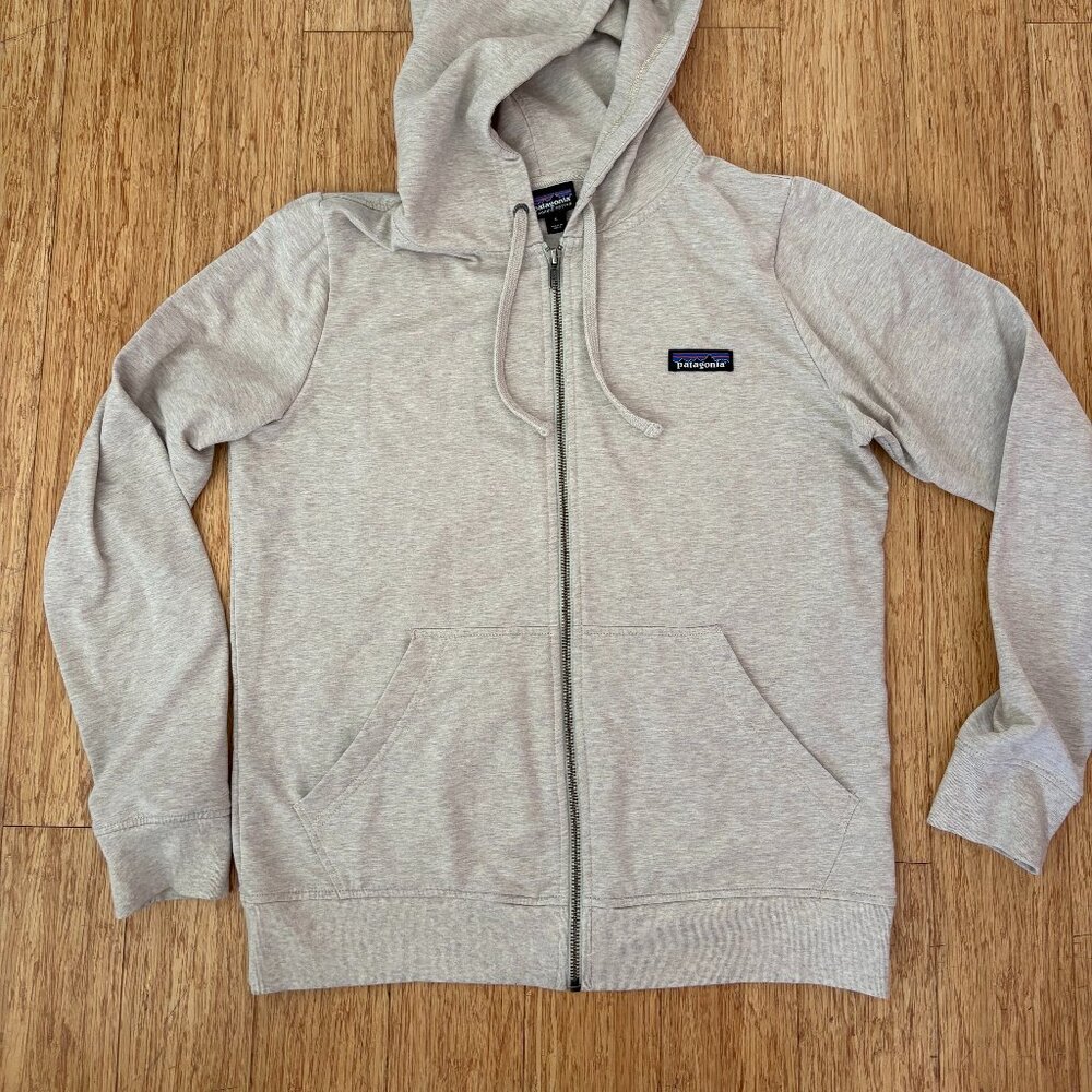 Patagonia Light Heather Gray Full-Zip Hoodie